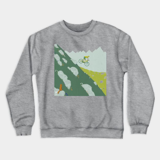 Freedom - Mountain bicycle rider Crewneck Sweatshirt by mnutz